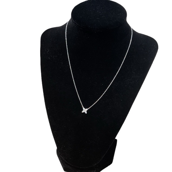 Tiffany & Co. Victoria Small Platinum Necklace 0.32 TCW - Picture 2 of 6